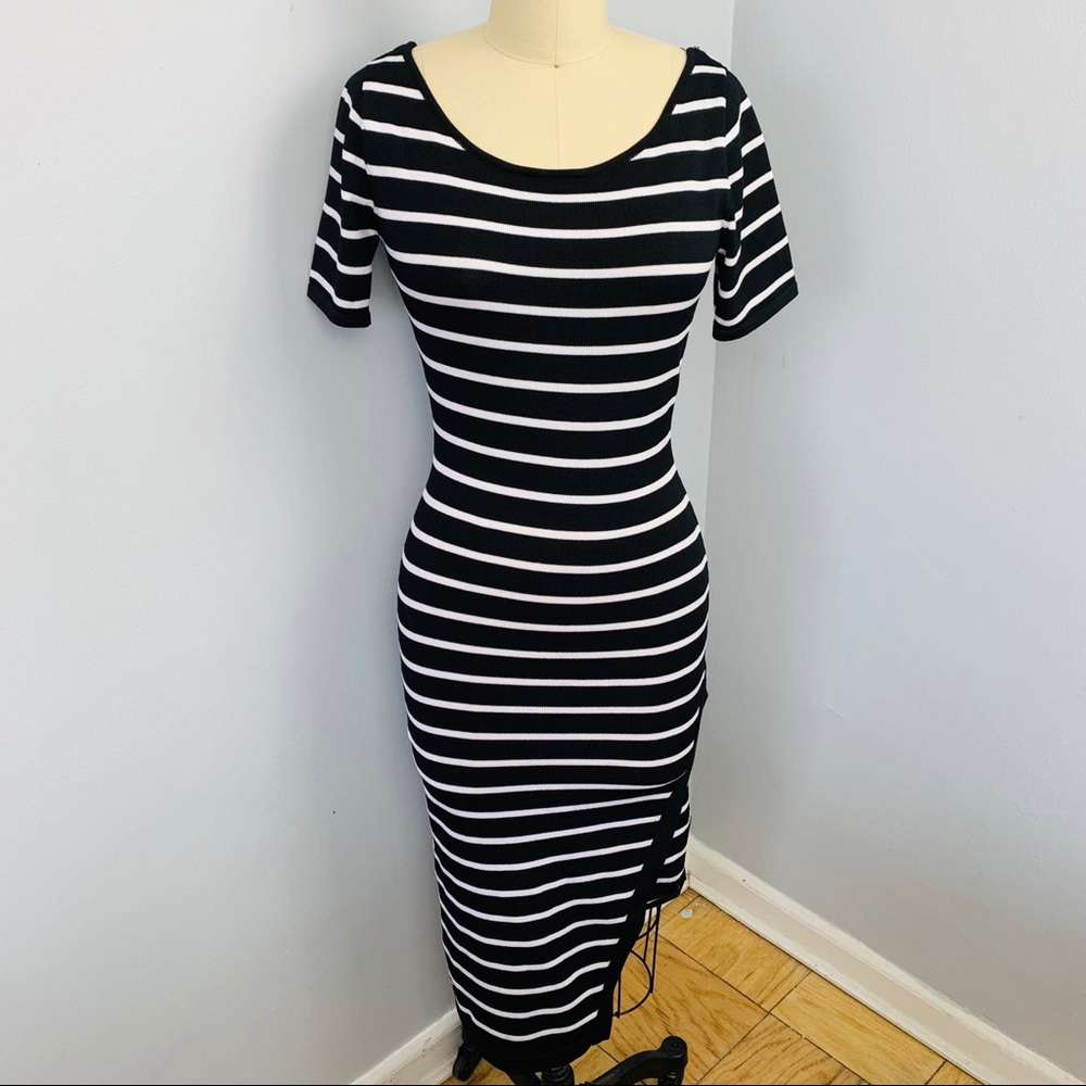 XOXO Striped Bodycon Dress